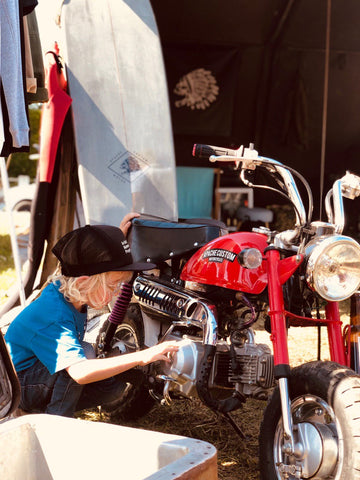 Wheels and Waves 2019 Biarritz Apache Customs stand