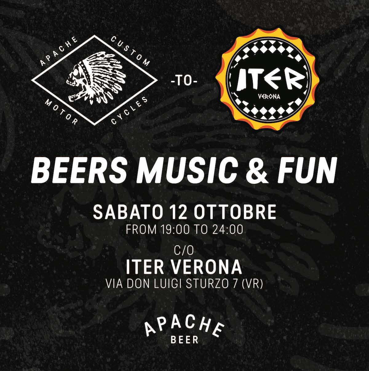 evento apache custom mtorcycles birreria iter bar verona birra artigianale