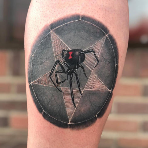 Black Widow Halloween Tattoo