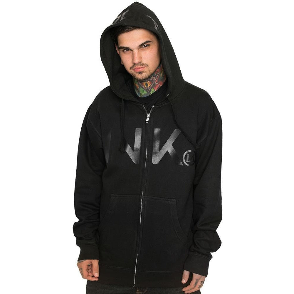 INK Unisex Black Midweight Zip Hoodie