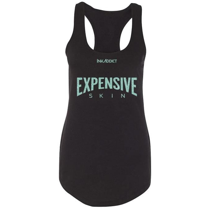 Expensive Skin III Glitter Women's Black Racerback Tank