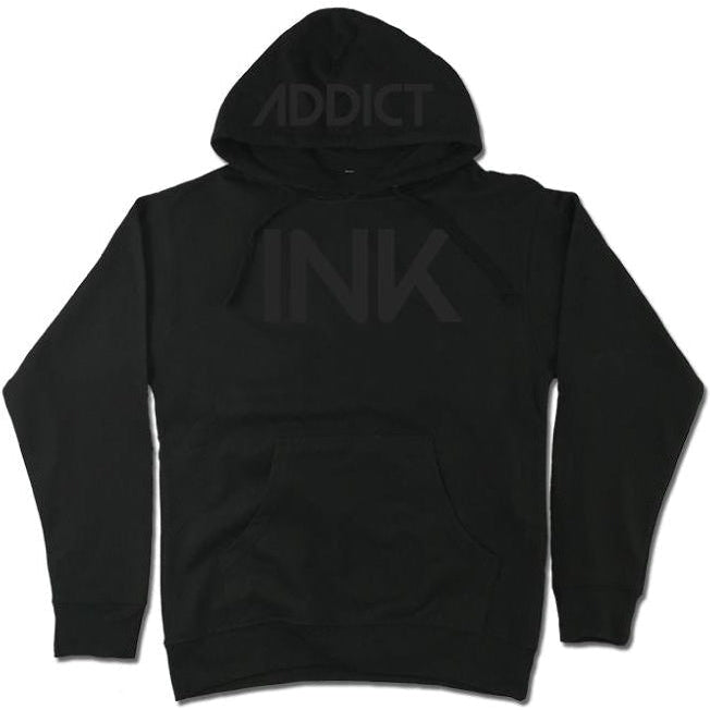 INK Men's Black Midweight Pullover Hoodie