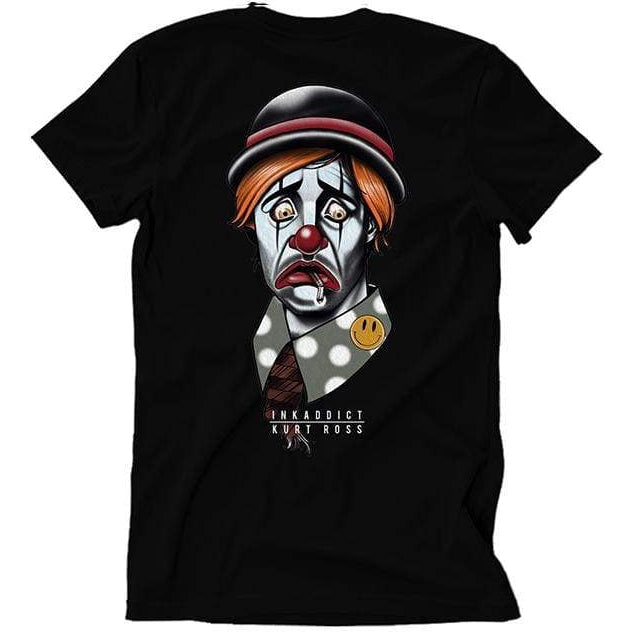 Kurt Ross Sad Clown Men's Black Tee