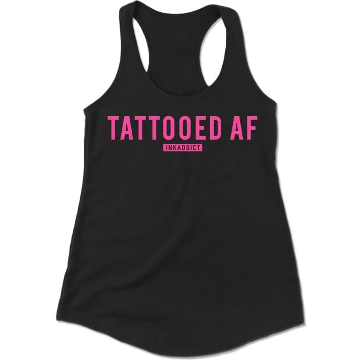 Tattooed AF Women's Black Racerback Tank