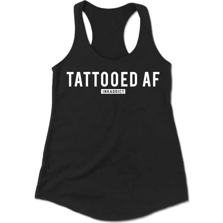 Tattooed AF Women's Black Racerback Tank