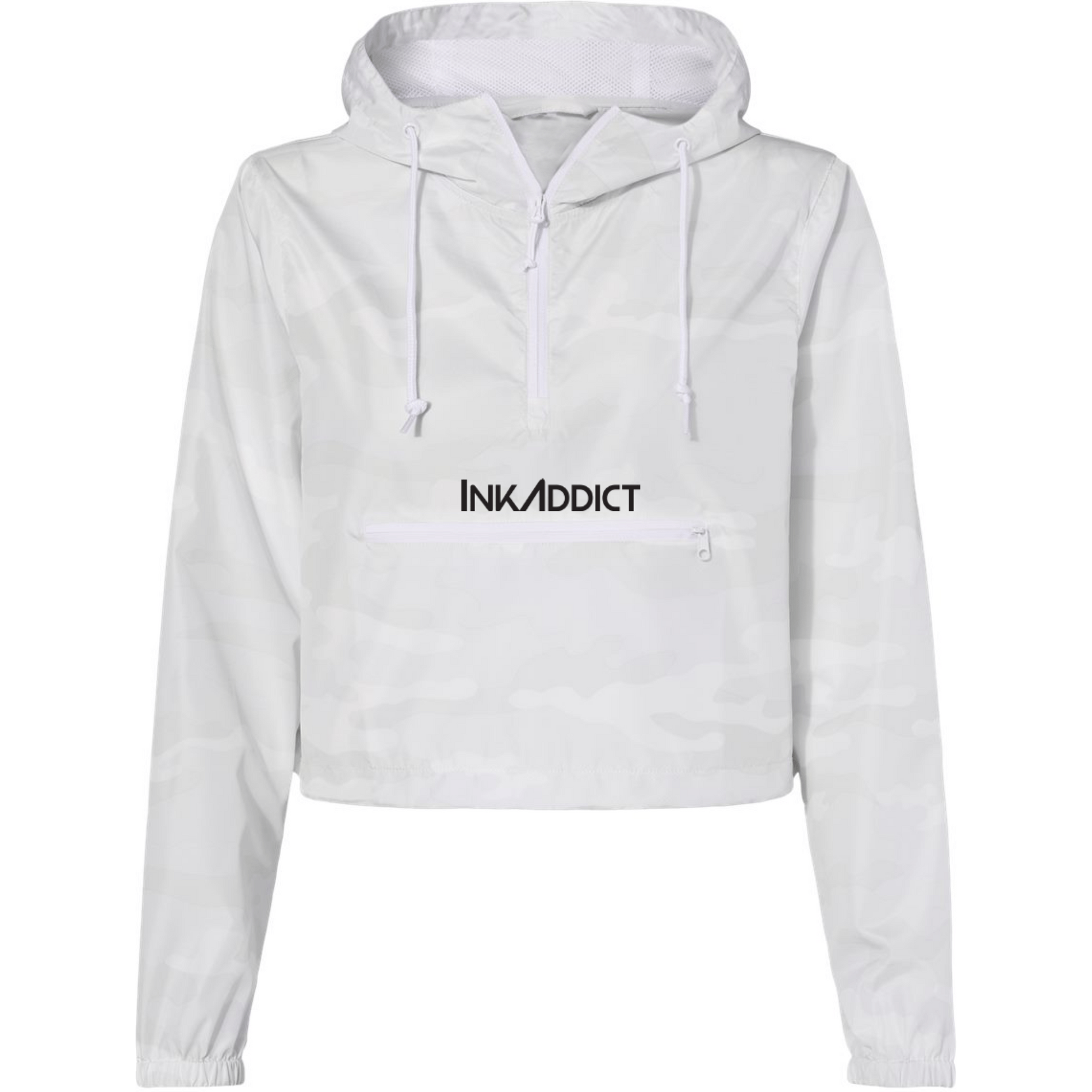 mercedestourism White Camo Cropped Women's Windbreaker