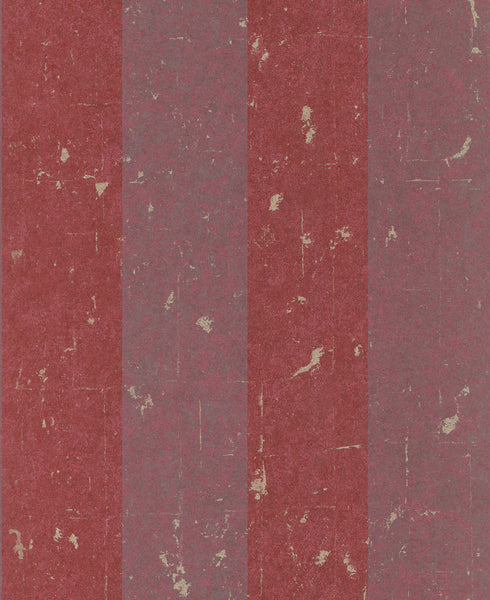 Metallic Weathered Stripes Wallpaper Magenta and Violet R4741
