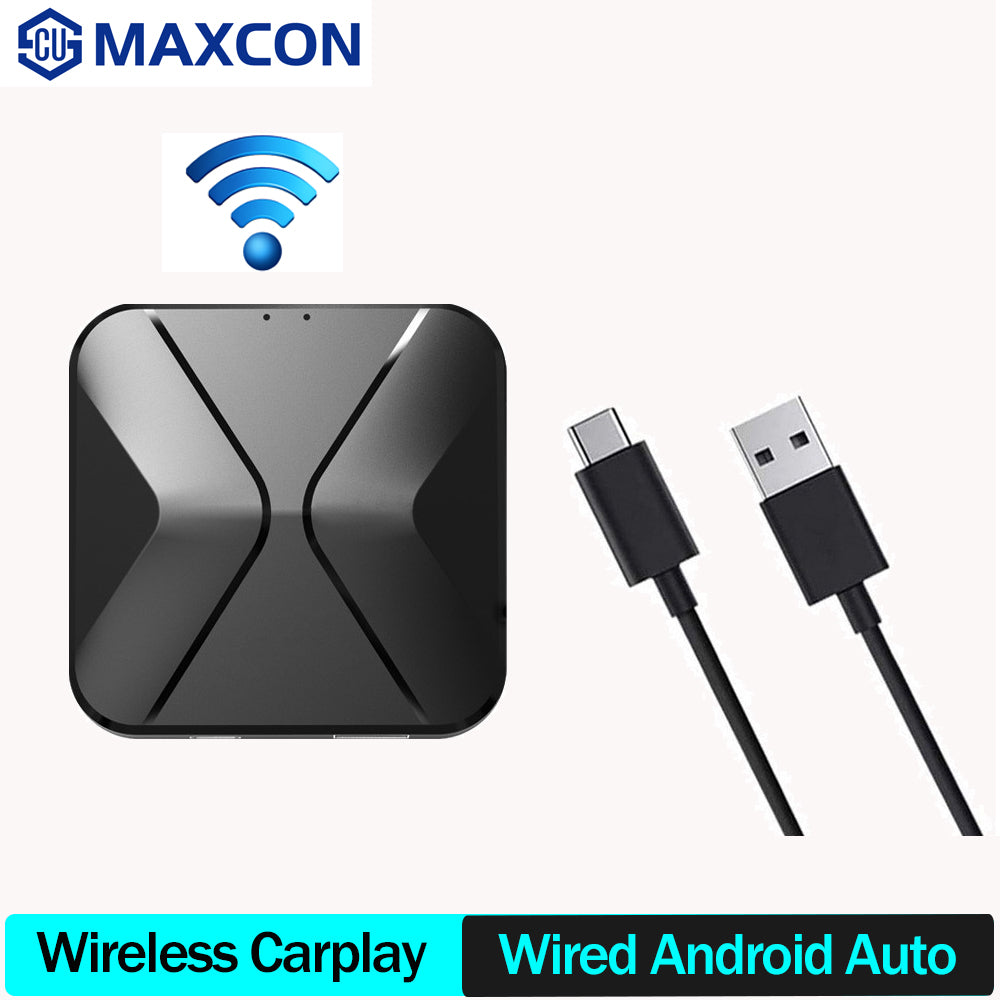 Universal Wireless Carplay Wired Android Auto Dongle Voice Control For Super Car Upgrade