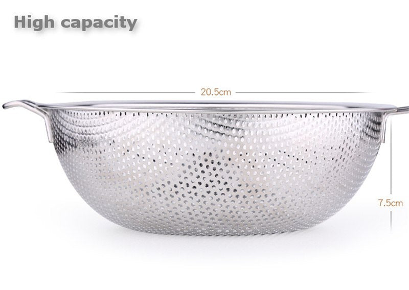 stainless steel colander with handle