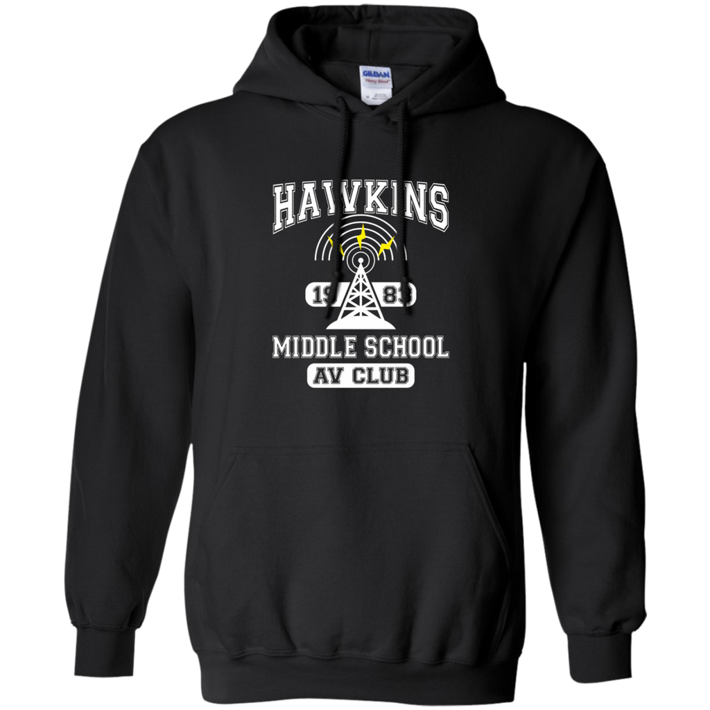 hawkins middle school av club hoodie