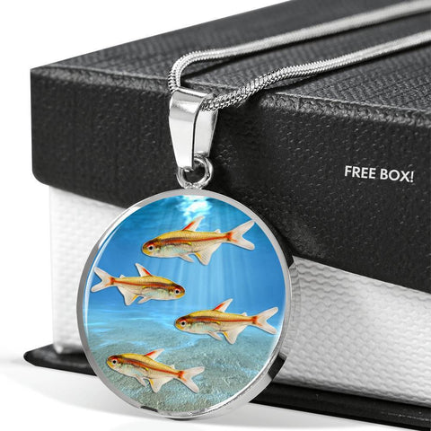 Glowlight Tetra Print Luxury Circle Necklace-Free Shipping