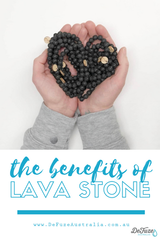 lava stone bracelets in shape of love heart for healing