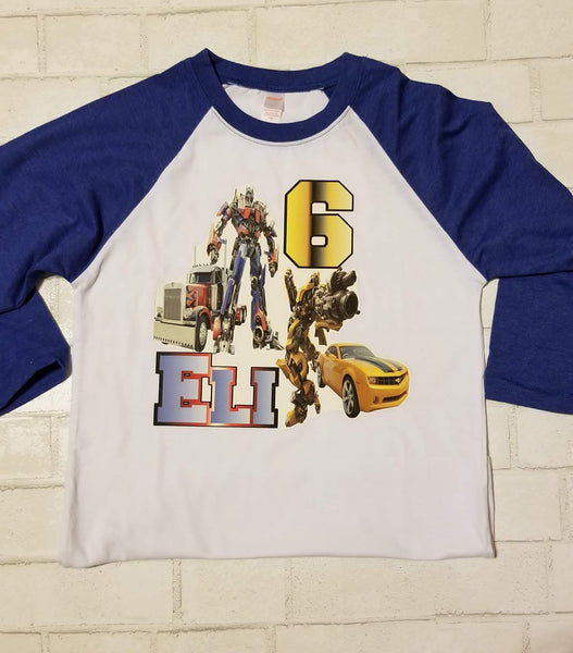 transformers bumblebee birthday shirt