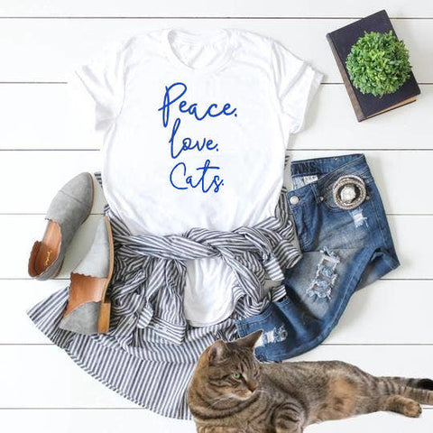 Peace Love Cats T-Shirt