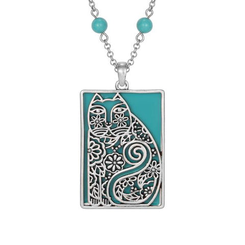 Turquoise Cat Necklace
