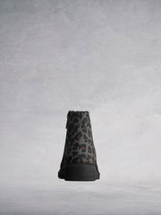 Kielder Grey Leopard Hair Leather - Flat ankle boots with E.V.A sole.