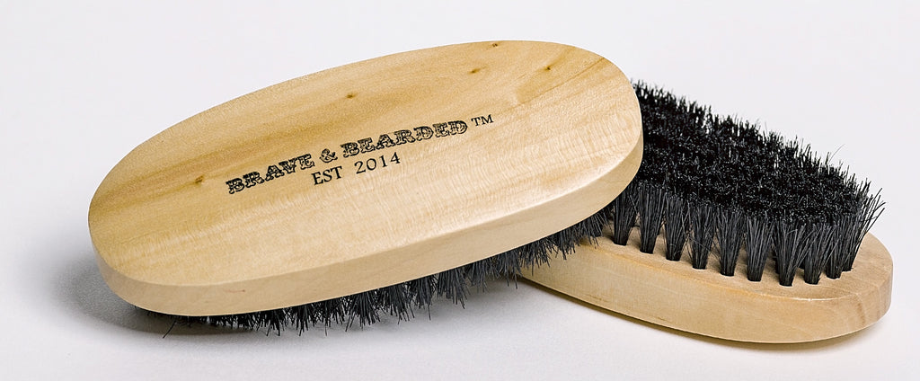 Boar bristle beard brush