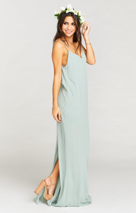 hacienda maxi dress silver sage crisp