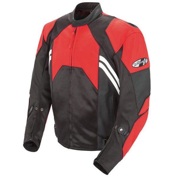 Joe Rocket 'Radar' Mens Red/Black Leather Motorcycle Jacket – Xuast