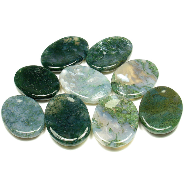 Moss Agate Crystal Worry Stone | The Magic Is In You