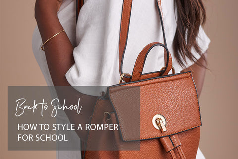 style a romper for school