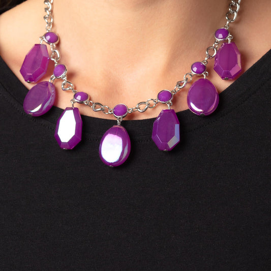 Maldives Mural - Purple Necklace - Bling by Danielle Baker