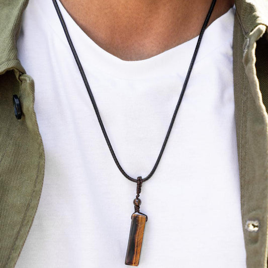 Comes Back ZEN-fold - Brown Necklace - Bling by Danielle Baker