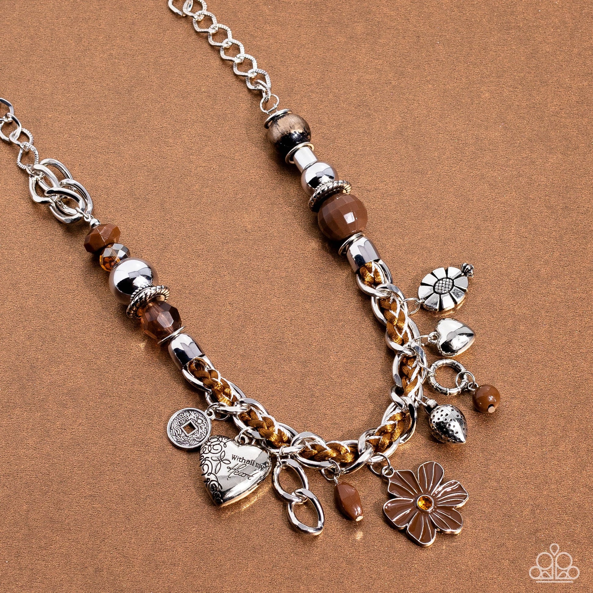 Charmed, I Am Sure - Brown Blockbuster Necklace - A Large Selection Hand-Chains And Jewelry On rainbowartsreview,Women's Jewelry | Necklaces, Earrings, Bracelets