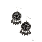 Sagebrush Symphony - Black Floral Earrings - Bling by Danielle Baker