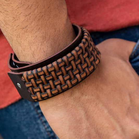 Urban Expansion - Brown Leather Bracelet - Bling by Danielle Baker