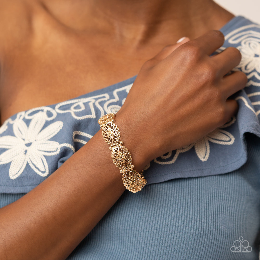 Curly Chic - Gold Filigree Bracelet - Bling by Danielle Baker