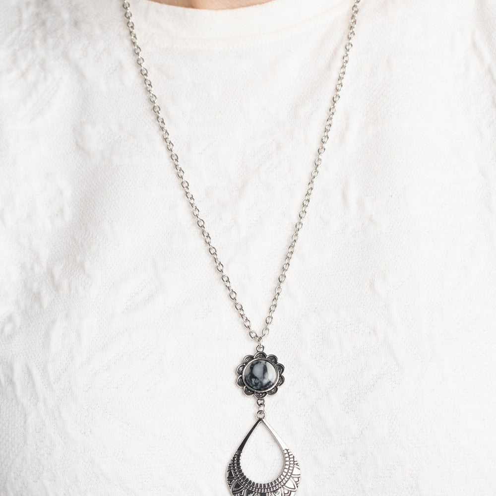 Stone TOLL - Black Stone Necklace - Bling by Danielle Baker