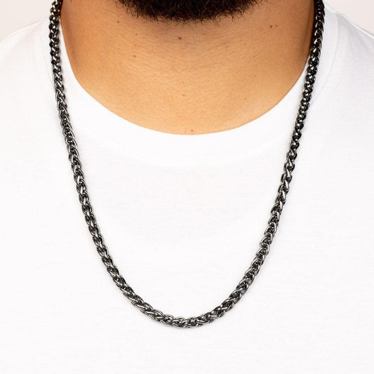 Metro Monopoly - Black Gunmetal Necklace - rainbowartsreview by Danielle Baker