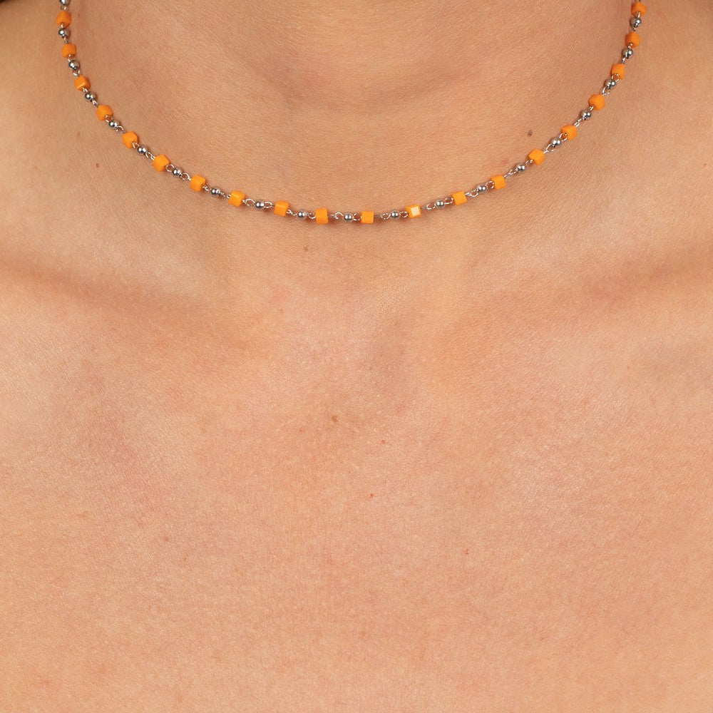 Neon Lights - Orange Layering Necklace - Bling by Danielle Baker