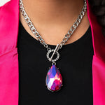 Edgy Exaggeration Pink Necklace - May 2023 Paparazzi Life of the Party