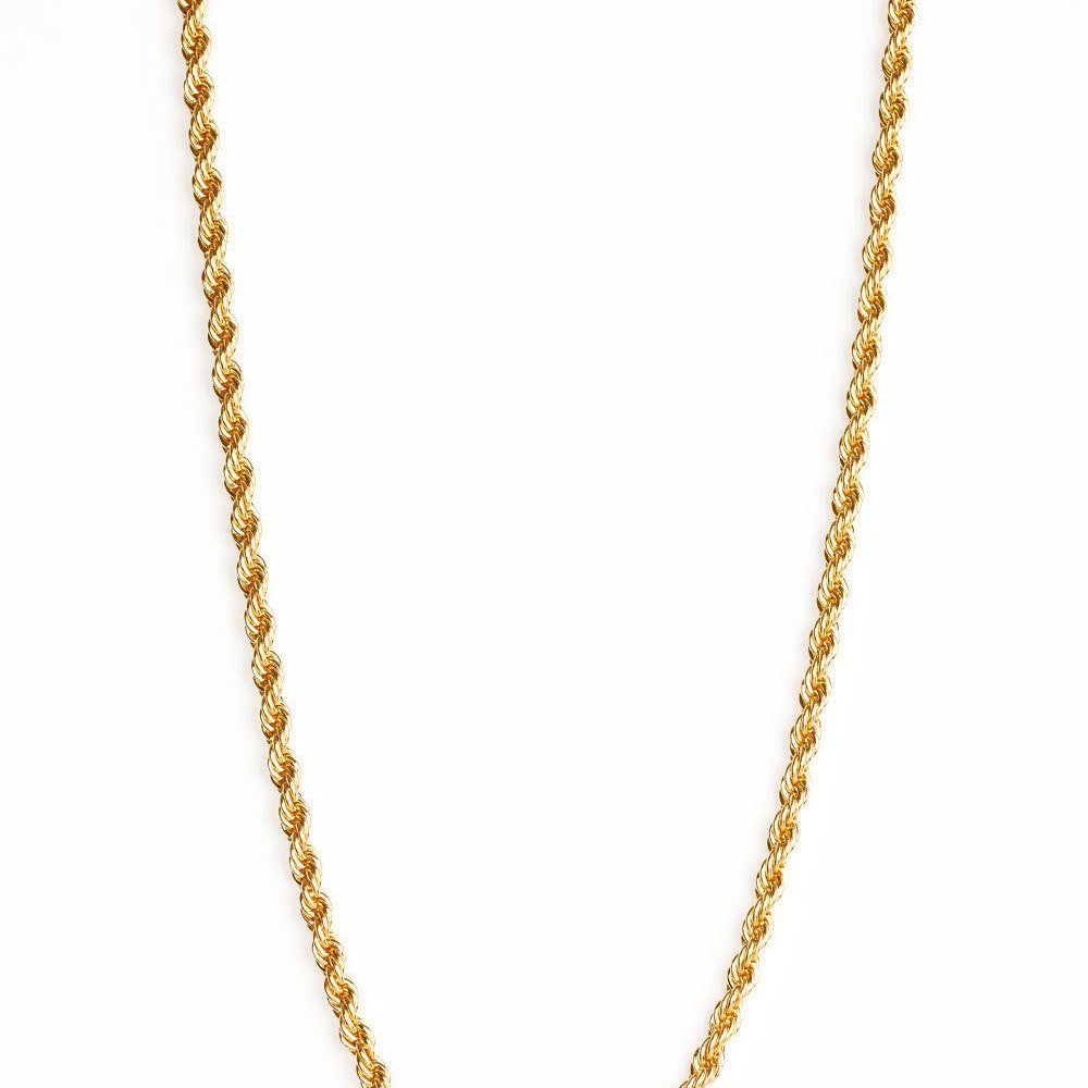 Double Dribble - Gold Rope Chain Men's Necklace - rainbowartsreview by Danielle Baker