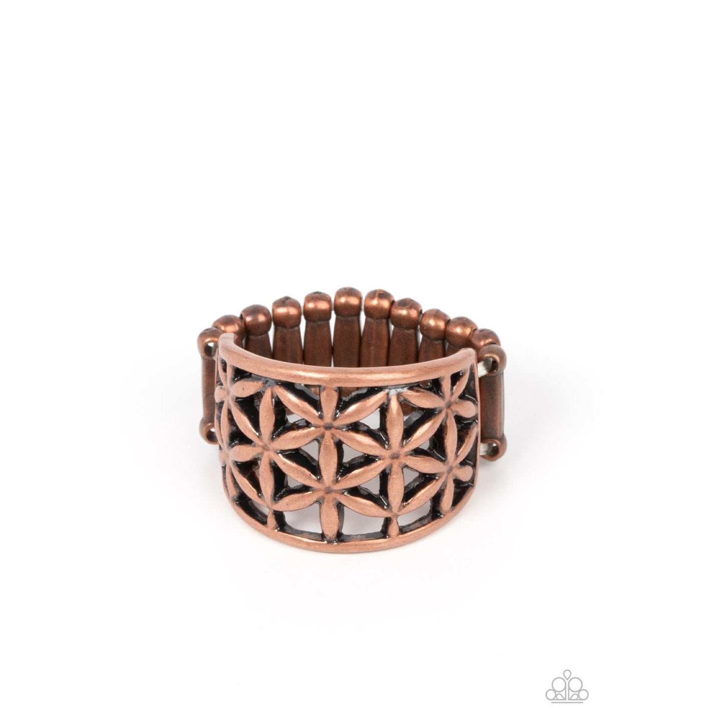 Gardenia Gazebo - Copper  Flower Ring - Bling by Danielle Baker