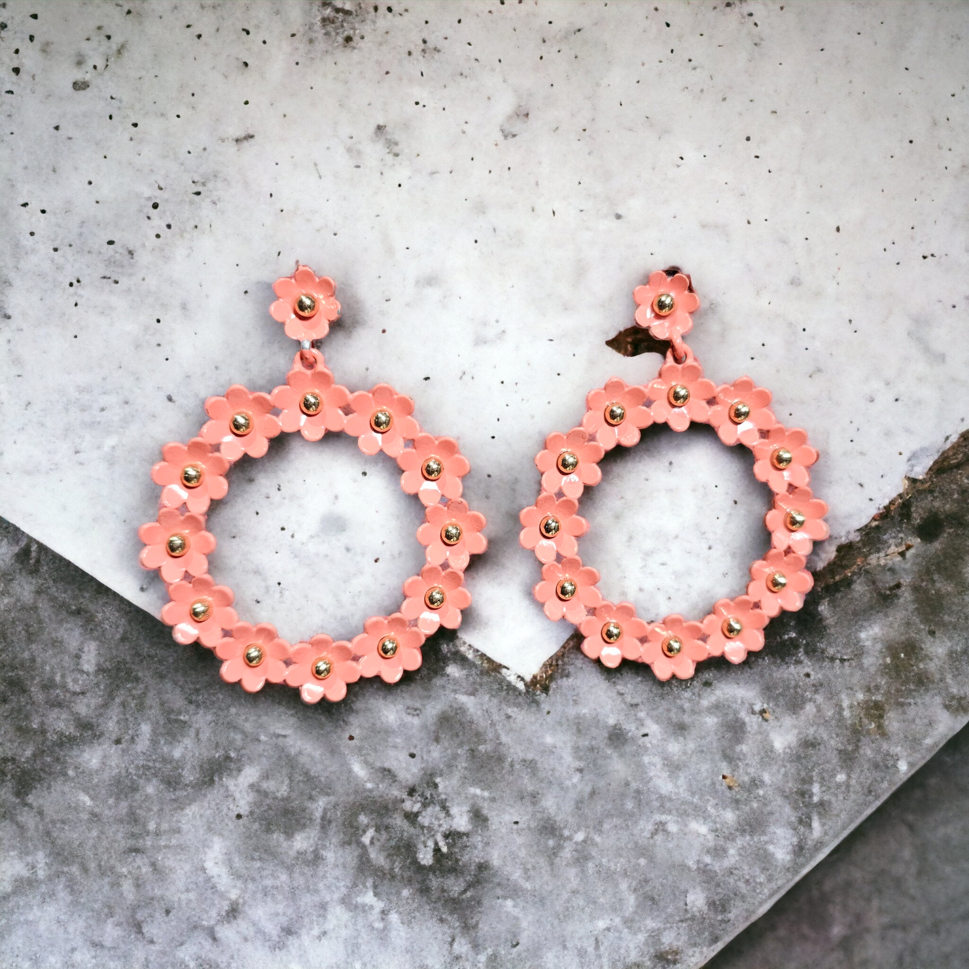 Daisy Meadows - Orange Earrings - Bling by Danielle Baker