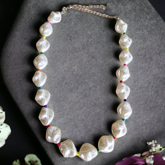 SHORE Enough - Multi Seed Bead & Pearl Necklace - Bling by Danielle Baker