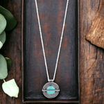 Adobe Adornment - Blue Turquoise Necklace - rainbowartsreview by Danielle Baker
