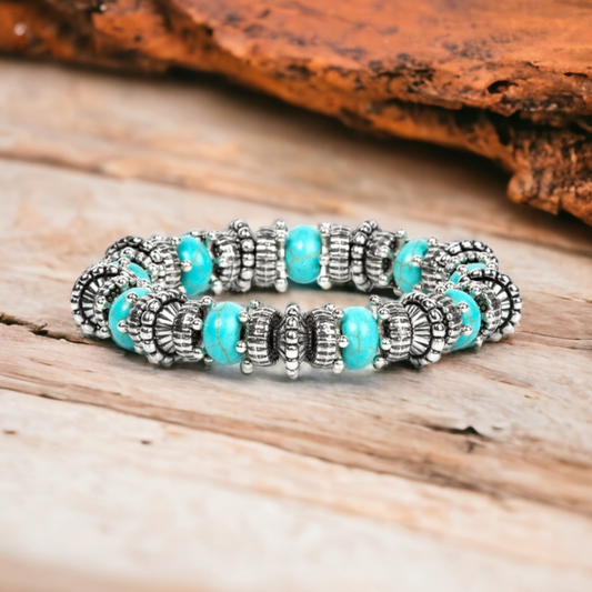 Canyon Crusher - Blue Turquoise Bracelet- Bling by Danielle Baker