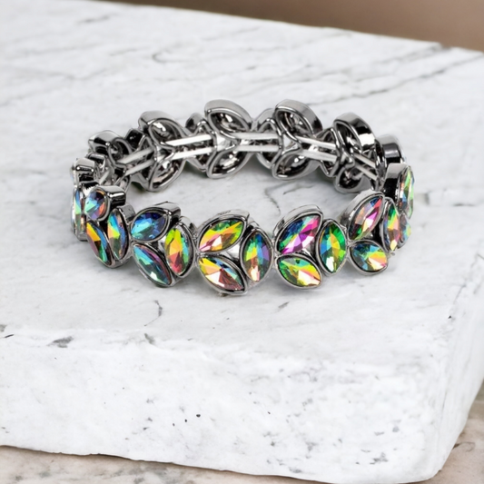 Gilded Gardens - Multi Oil Spill Bracelet - Bling by Danielle Baker