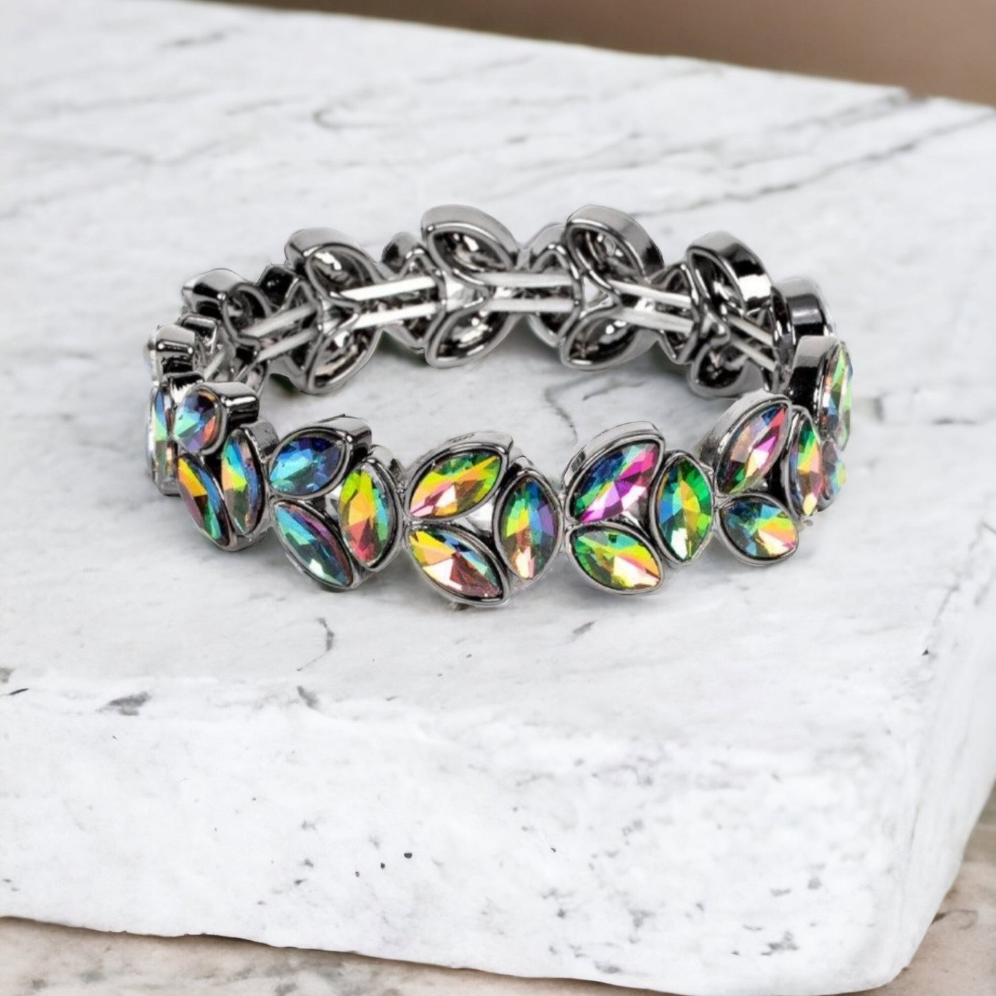 Gilded Gardens - Multi Oil Spill Bracelet - Bling by Danielle Baker