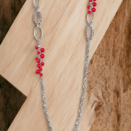 Flirty Foxtrot - Red Stone Necklace - A Large Selection Hand-Chains And Jewelry On rainbowartsreview,Women's Jewelry | Necklaces, Earrings, Bracelets