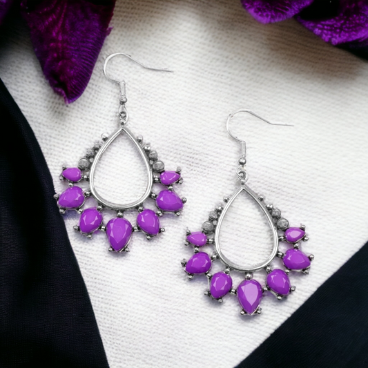 Flamboyant Ferocity - Purple Earrings