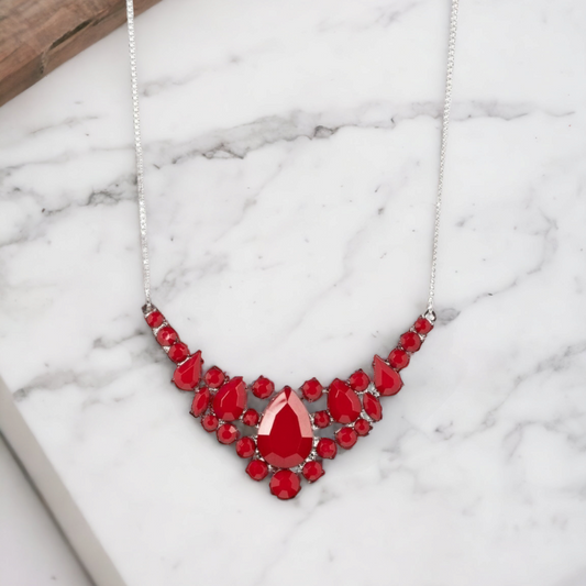 Bali Ballroom - Red Necklace - Bling by Danielle Baker