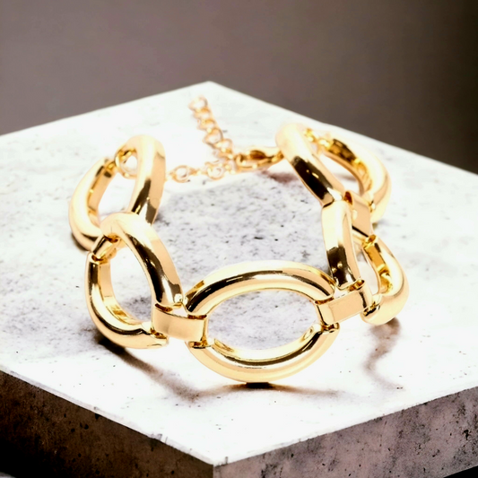 Constructed Chic - Gold Bracelet - Bling by Danielle Baker