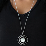 Celestial Compass - White Necklace - Bling by Danielle Baker