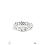 Wedded Bliss - White Rhinestone Ring - May 2022 Fashion Fix - Bling by Danielle Baker