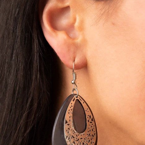 Bountiful Beaches - Silver Teardrop Earrings - Bling by Danielle Baker